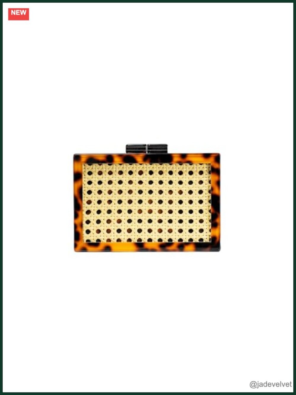 Acrylic Handbag Rattan Woven Pattern Square Box Crossbody Chain Purse
